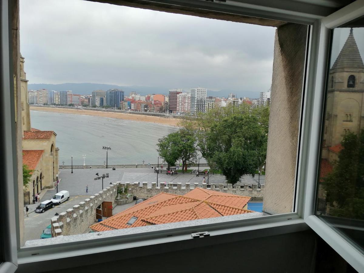 Atico En Cimadevilla Mirando Al Mar Gijón Eksteriør bilde